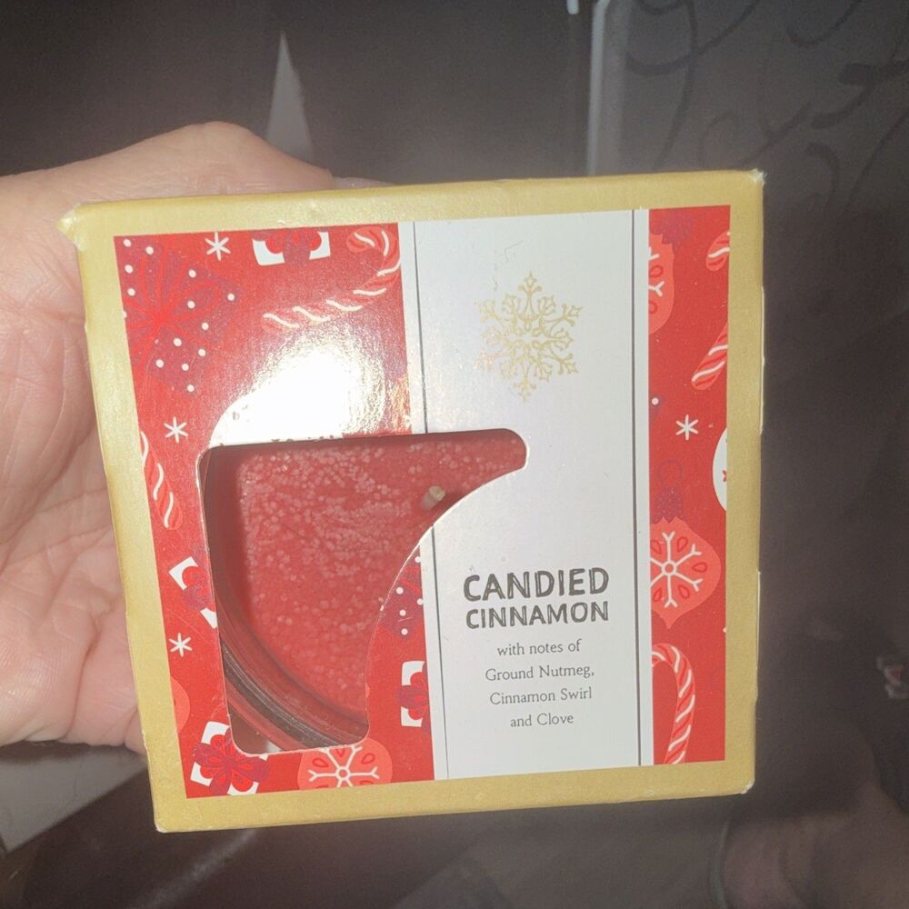 Candied Cinnamon Scented Wax Melts Tart - Cinnamon, Nutmeg & Clove, Red